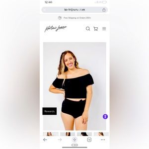 NWT KORTNI JEANE RUFFLED AROUND SWIM TOP